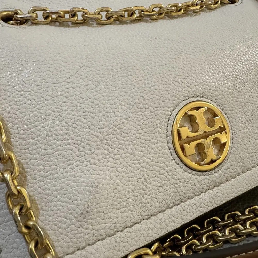 Tory Burch Carson Convertible Leather Crossbody Bag In Ivory Retail $498